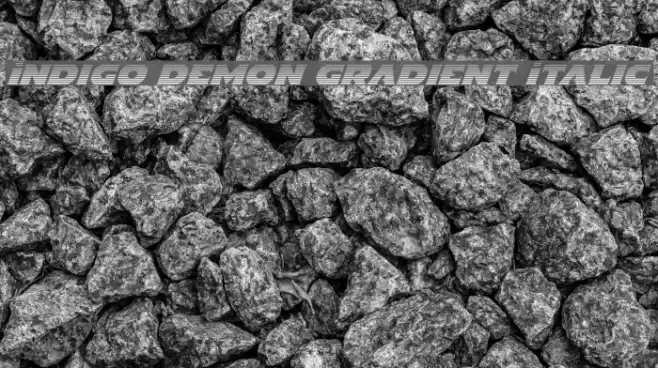 Indigo Demon Gradient Italic Font examples