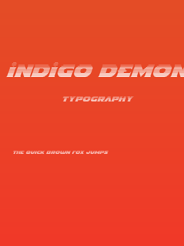 Indigo Demon Gradient Italic Poster