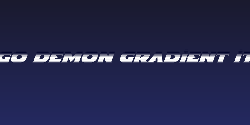 Indigo Demon Gradient Italic Social Header