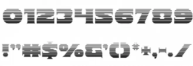 Indigo Demon Gradient Font OTHER CHARS