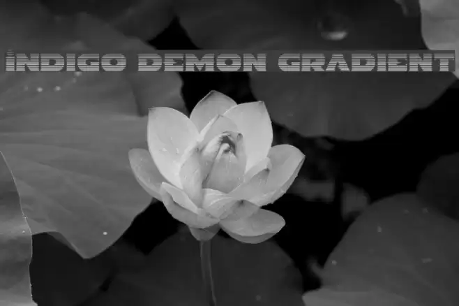 Indigo Demon Gradient Font examples