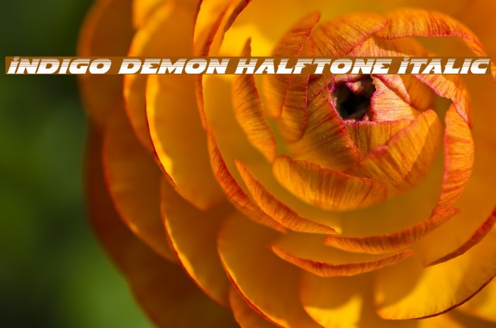 Indigo Demon Halftone Italic Font - FFonts.net