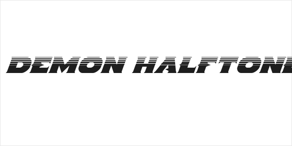 Indigo Demon Halftone Italic Logo