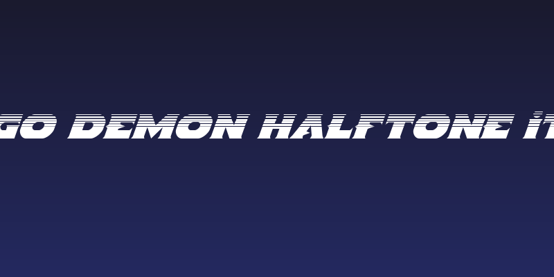 Indigo Demon Halftone Italic Social Header