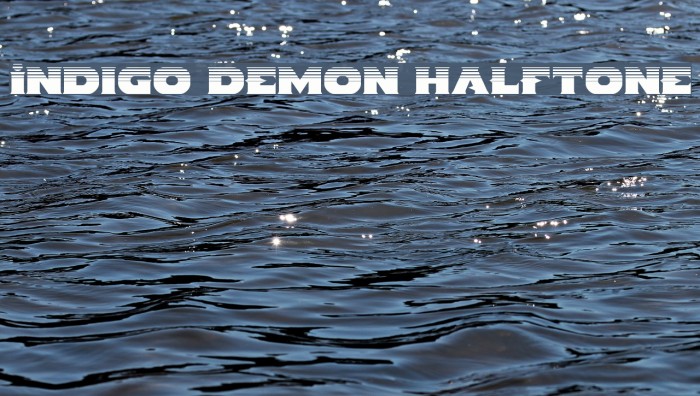 Indigo Demon Halftone Font examples