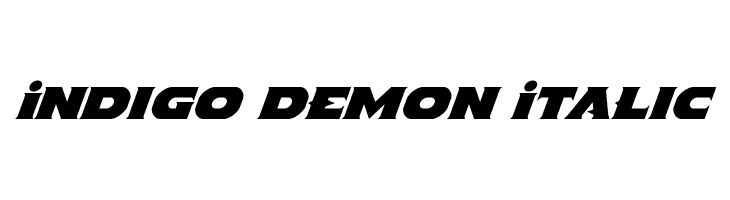 Indigo Demon Italic  Frei Schriftart Herunterladen