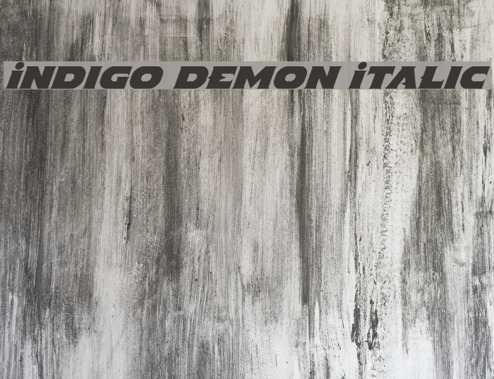 Indigo Demon Italic Example 1