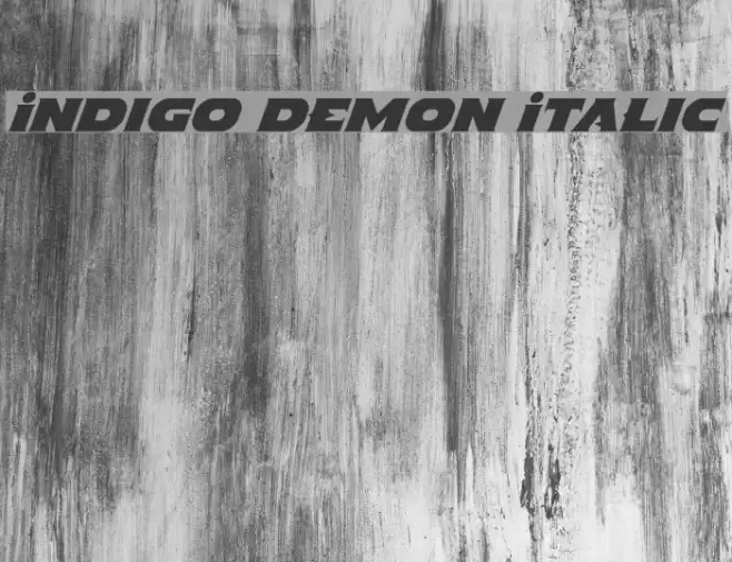 Indigo Demon Italic Font examples
