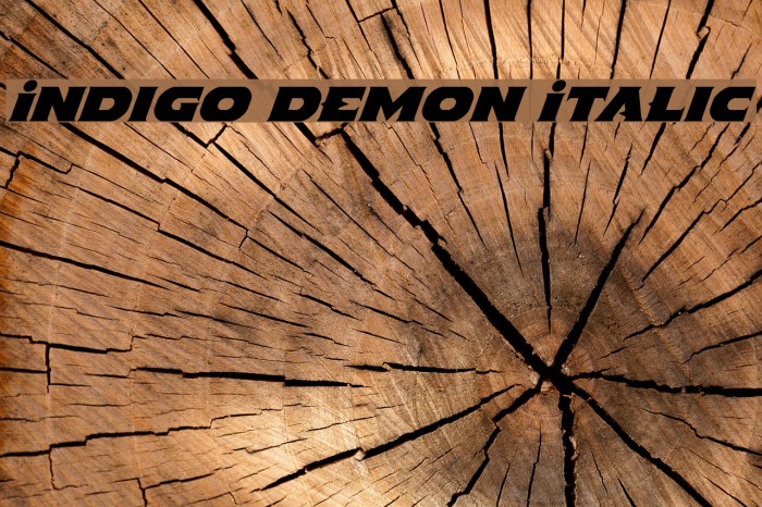 Indigo Demon Italic Example 2