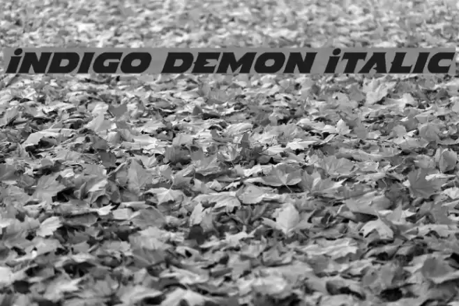 Indigo Demon Italic Font examples