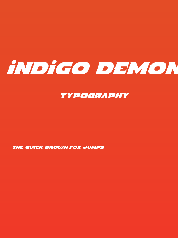 Indigo Demon Italic Poster