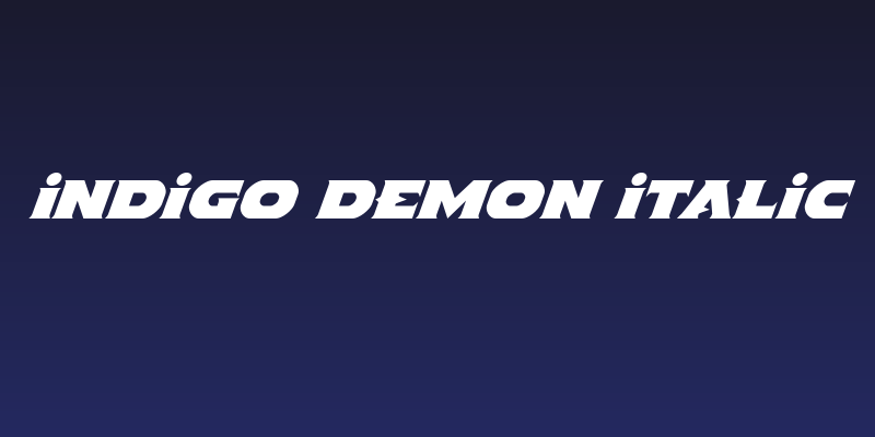 Indigo Demon Italic Social Header
