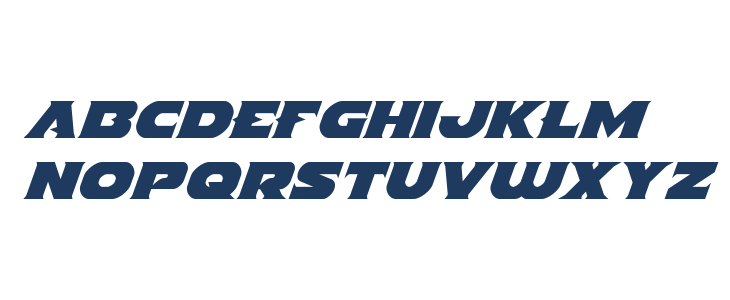 Indigo Demon Italic Lowercase