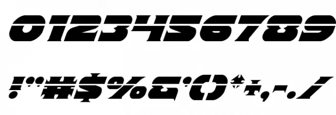Indigo Demon Laser Italic Font OTHER CHARS