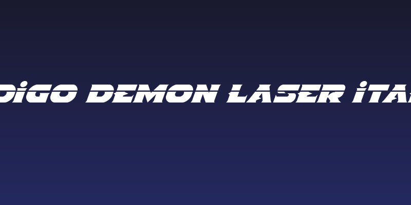 Indigo Demon Laser Italic Social Header