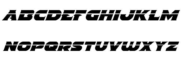 Indigo Demon Laser Italic Font LOWERCASE