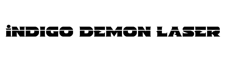 Indigo Demon Laser Font