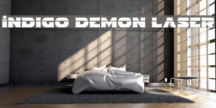Indigo Demon Laser Font examples
