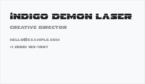 Indigo Demon Laser Business Card