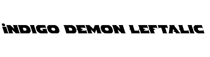 Indigo Demon Leftalic  免费字体下载