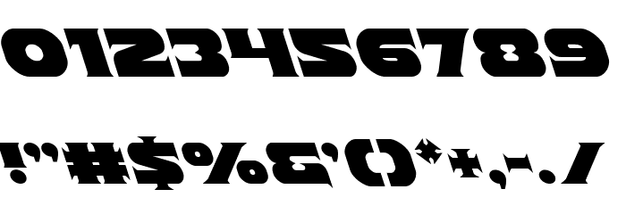 Indigo Demon Leftalic Font OTHER CHARS