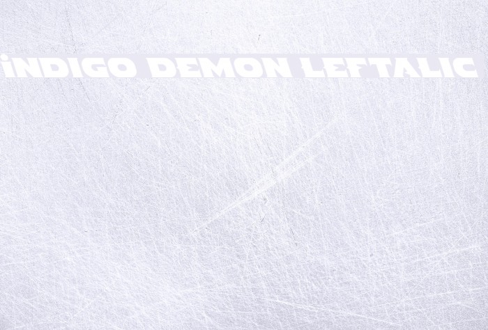 Indigo Demon Leftalic Font examples