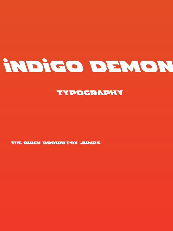 Indigo Demon Leftalic Poster