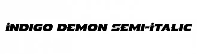 Indigo Demon Semi-Italic  les polices de caractères gratuit tlcharger