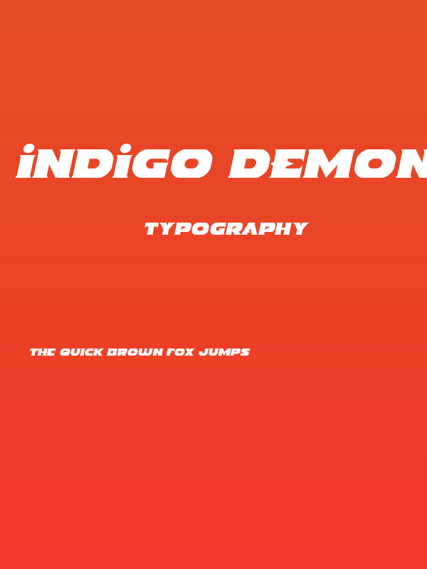 Indigo Demon Semi-Italic Poster