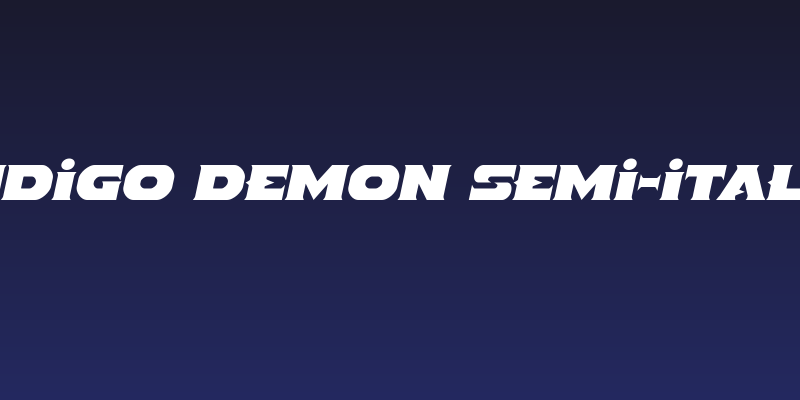 Indigo Demon Semi-Italic Social Header