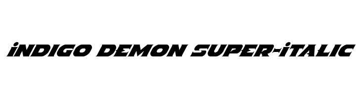 Indigo Demon Super-Italic  フリーフォントのダウンロード