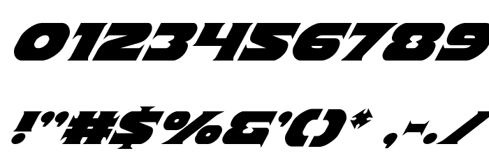 Indigo Demon Super-Italic Font OTHER CHARS