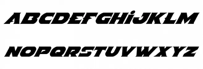 Indigo Demon Super-Italic Schriftart Groß