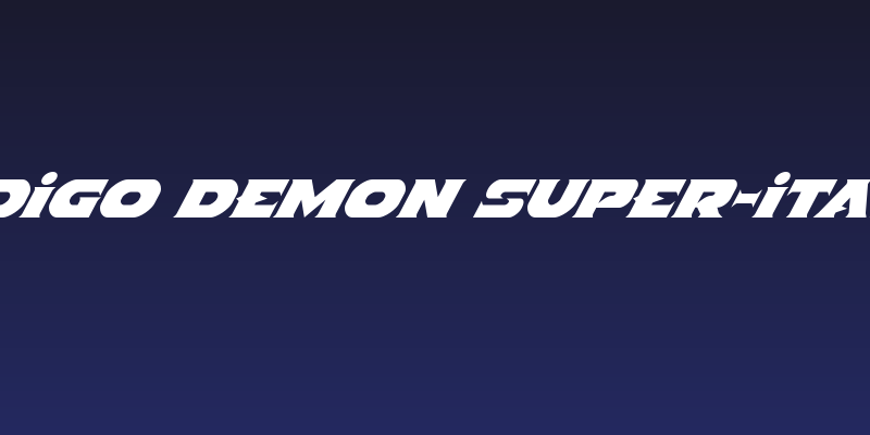 Indigo Demon Super-Italic Social Header