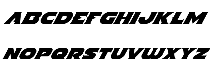 Indigo Demon Super-Italic Font LOWERCASE