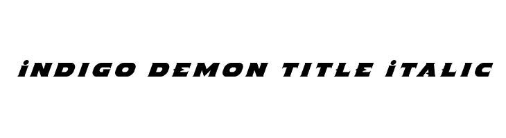 Indigo Demon Title Italic  baixar fontes gratis