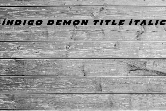 Indigo Demon Title Italic Font examples