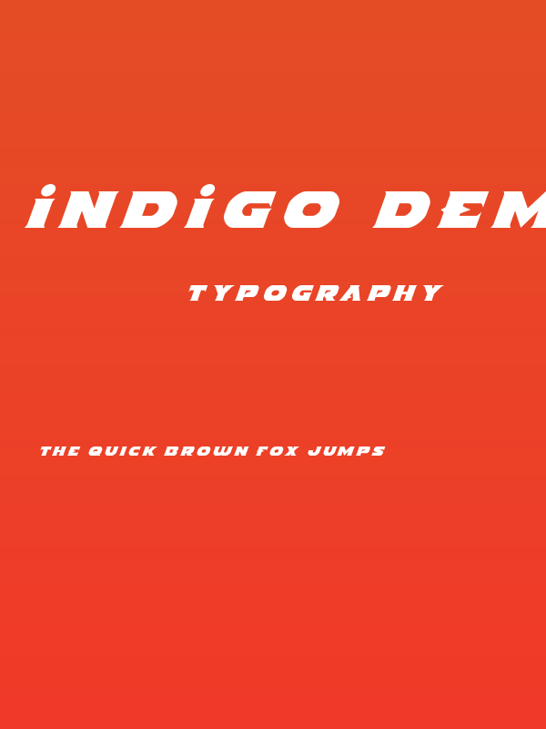 Indigo Demon Title Italic Poster