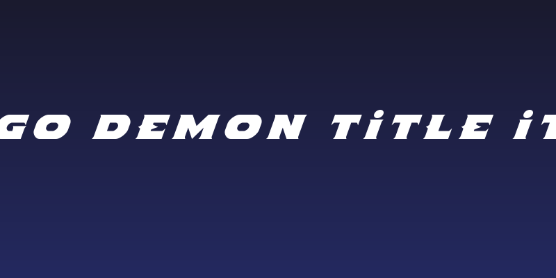 Indigo Demon Title Italic Social Header