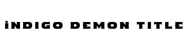Indigo Demon Title Font