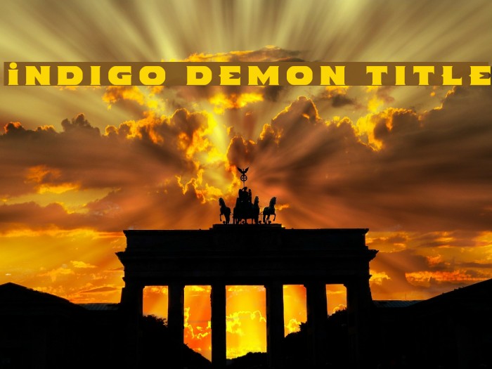 Indigo Demon Title Font examples