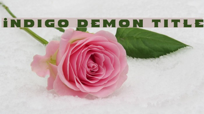 Indigo Demon Title Font examples
