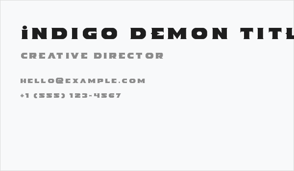 Indigo Demon Title Business Card