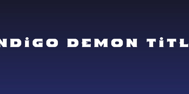 Indigo Demon Title Social Header