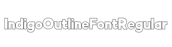 Indigo Outline Font Regular  لخطوط تنزيل