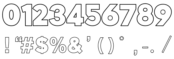 Indigo Outline Font Regular Font OTHER CHARS