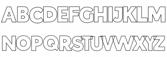 Indigo Outline Font Regular خط أحرف كبيرة
