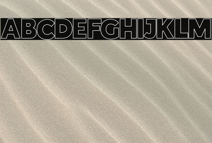 Indigo Outline Font Regular Example 1