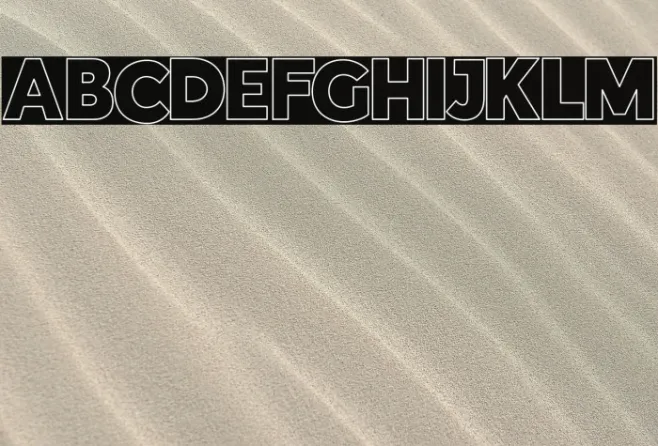 Indigo Outline Font Regular Example 1