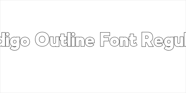 Indigo Outline Font Regular Logo